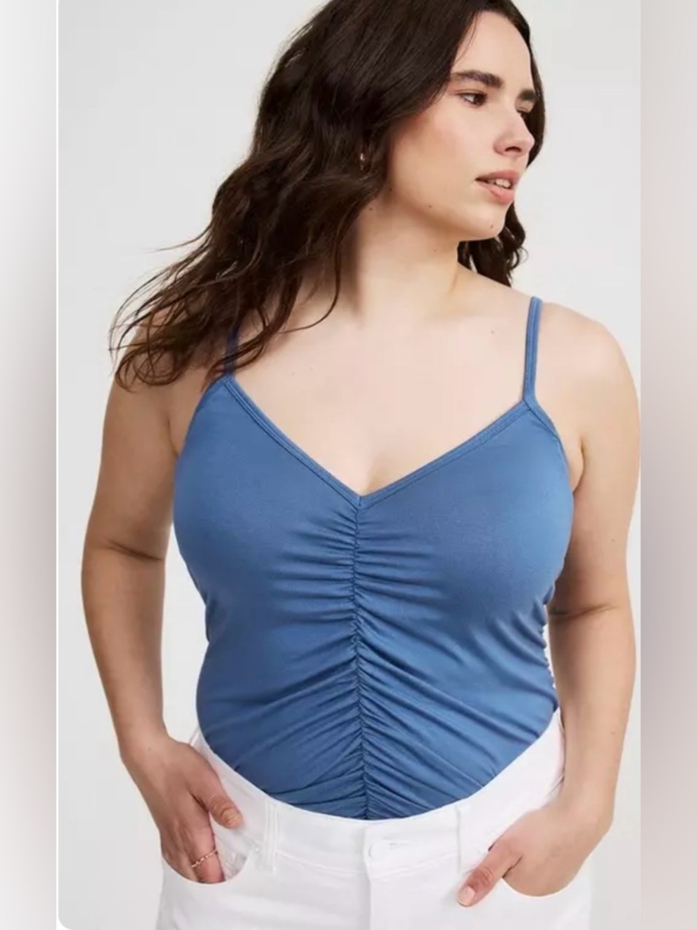 Torrid Sz. 5(5X)(28)Super Soft Jersey Sweetheart Ruched Cami w/Adjustable Straps